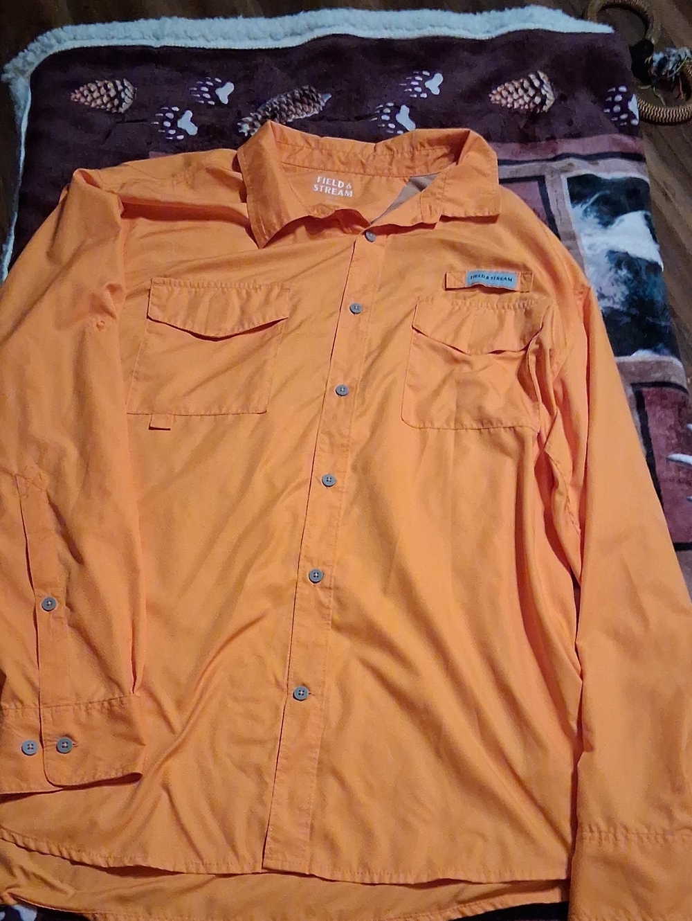Field & Stream Men's Bright Orange Lightweight Shirt Jacket